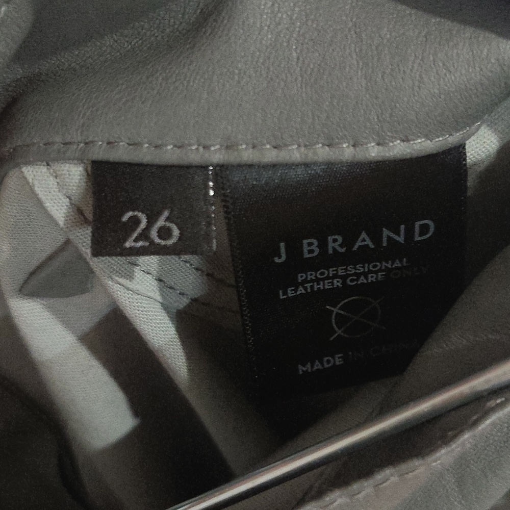 J Brand Women's Charcoal Skinny Leathers Pants - Picture 7 of 8